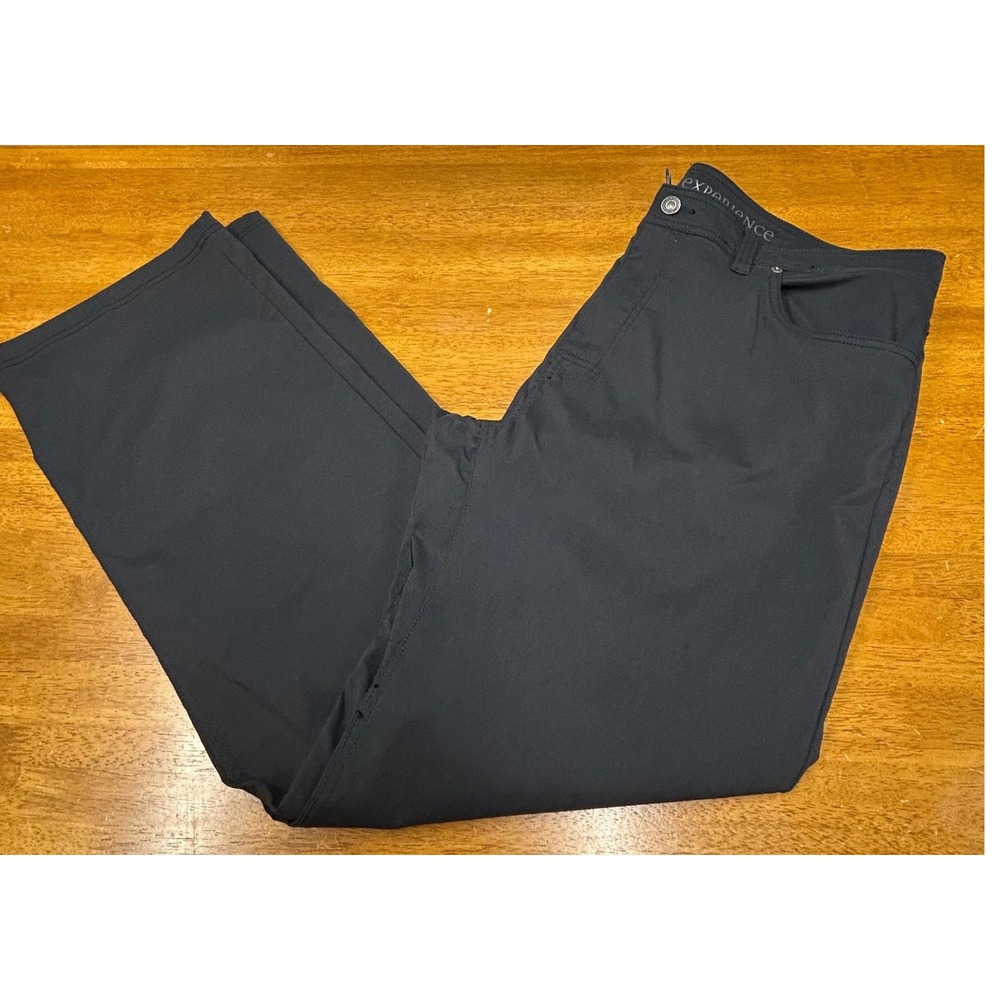 Prana Slim Fit Mens Black Stretch Outdoor Hiking Pants M4BN32312 Size 40 - Picture 1 of 11
